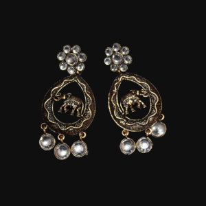 Pearl & Elephant Earrings