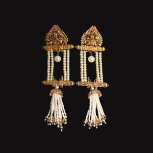 Gold & Pearl Eastern Earrings