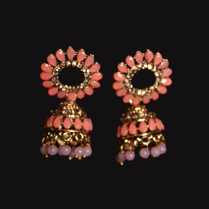 Gold & Pink Eastern Earrings