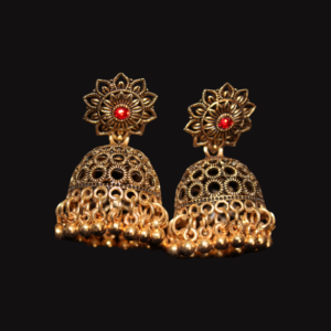 Gold & Red Eastern Earrings